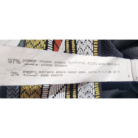 Zara Aztec Metal Tribal Sleeveless Raw Edge Hem Sheath Dress Womens Size XL - Picture 9 of 15